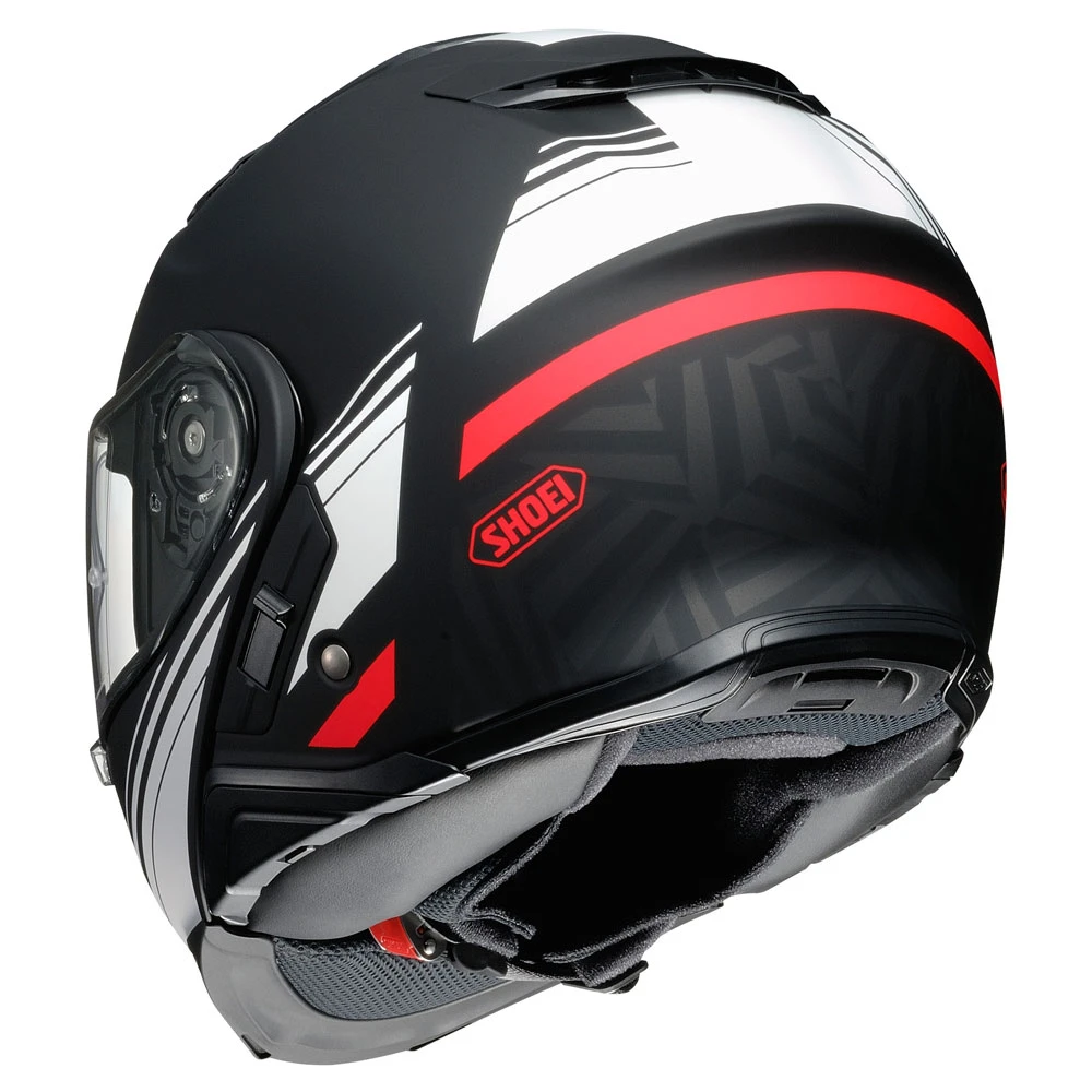 Fibra Shoei Neotec 2 Separator Tc5 Nero Bianco Rosso Opaco - immagine 2